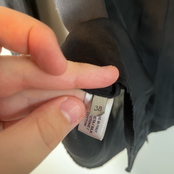 Bottega Veneta Black Button Down with Silk Paneling Size IT 38 - Picture 7 of 8